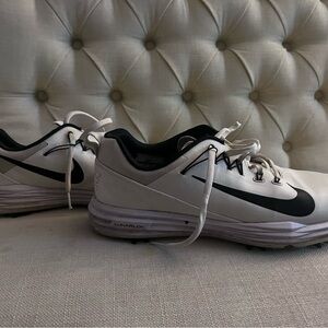 Nike White and Black Golf Shoes